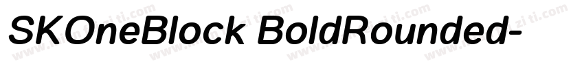 SKOneBlock BoldRounded字体转换